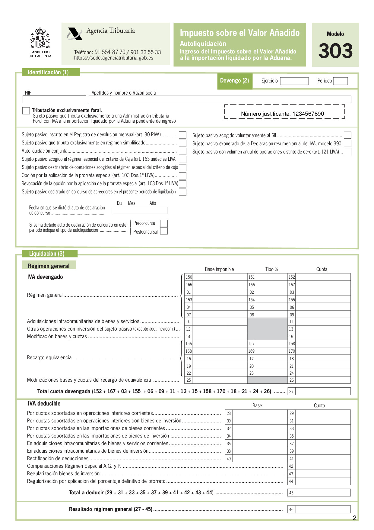 Modelo 303 - Autoliquidación trimestral IVA